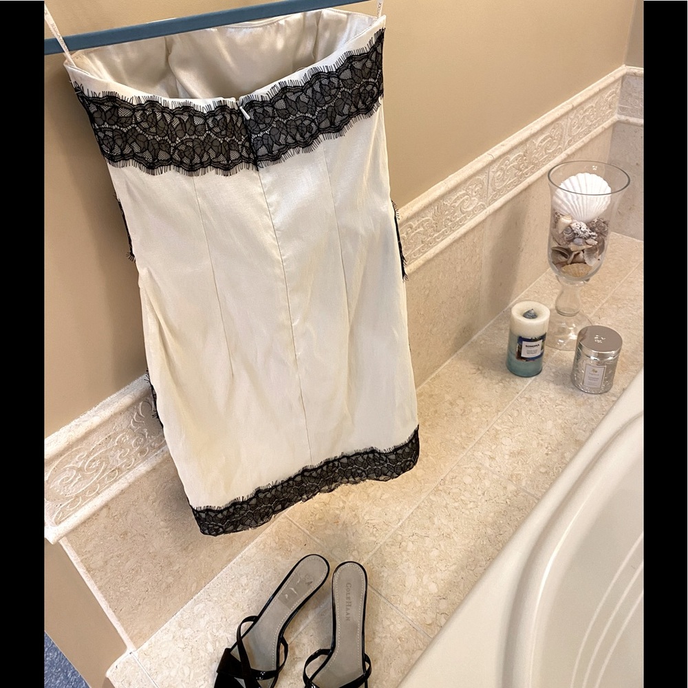 Gorgeous Classic Jessica McClintock black and white corset dress sexy classic - Picture 8 of 9